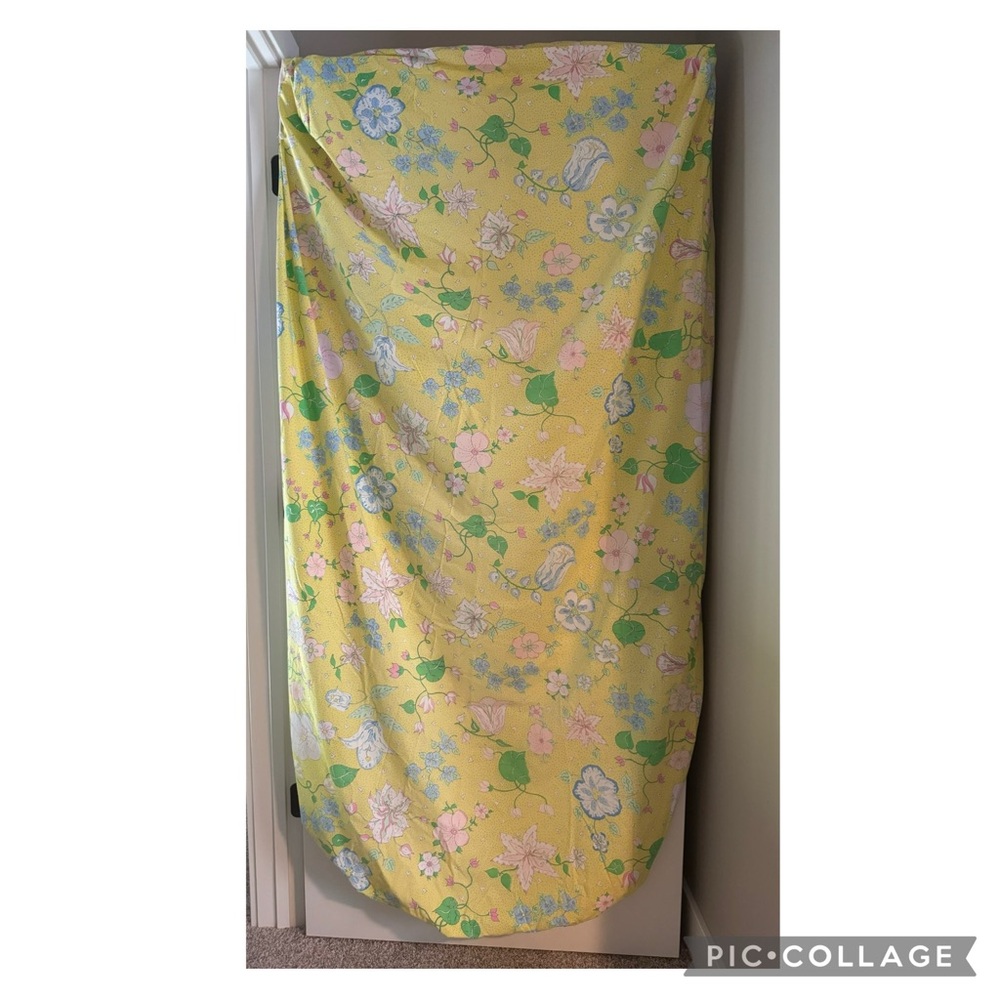 Vintage 70’s Yellow Floral Heart Polka Dot Twin Sheet Set Barbara Brody Martex - Picture 6 of 12